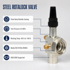 Rotalock Valve วาล์วปิดเหล็กสำหรับเครื่องทำความเย็นคอมเพรสเซอร์หน่วยควบแน่นห้องเย็นอุปทานโรงงาน OEM