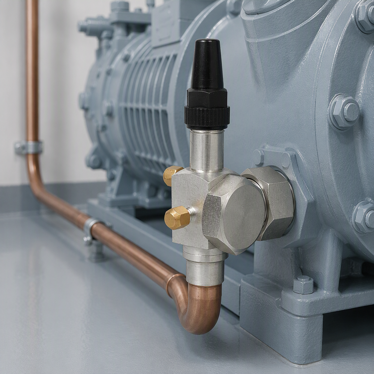 Rotalock Valve วาล์วปิดเหล็กสำหรับเครื่องทำความเย็นคอมเพรสเซอร์หน่วยควบแน่นห้องเย็นอุปทานโรงงาน OEM